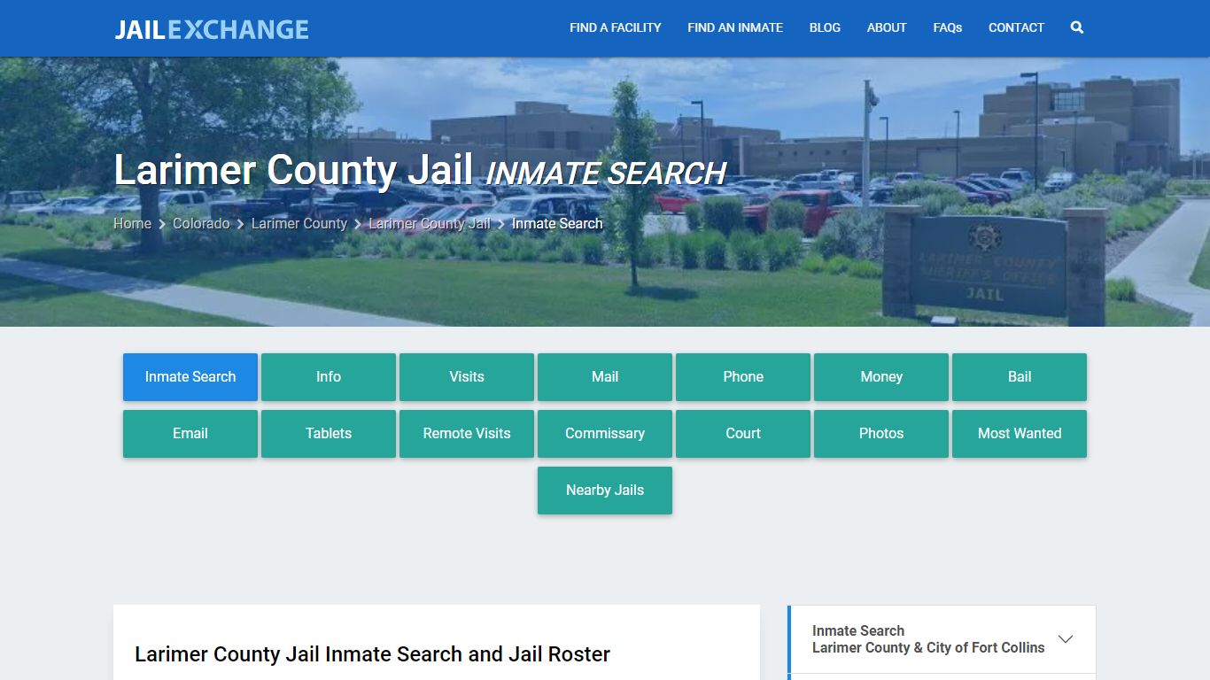 Inmate Search: Roster & Mugshots - Larimer County Jail, CO